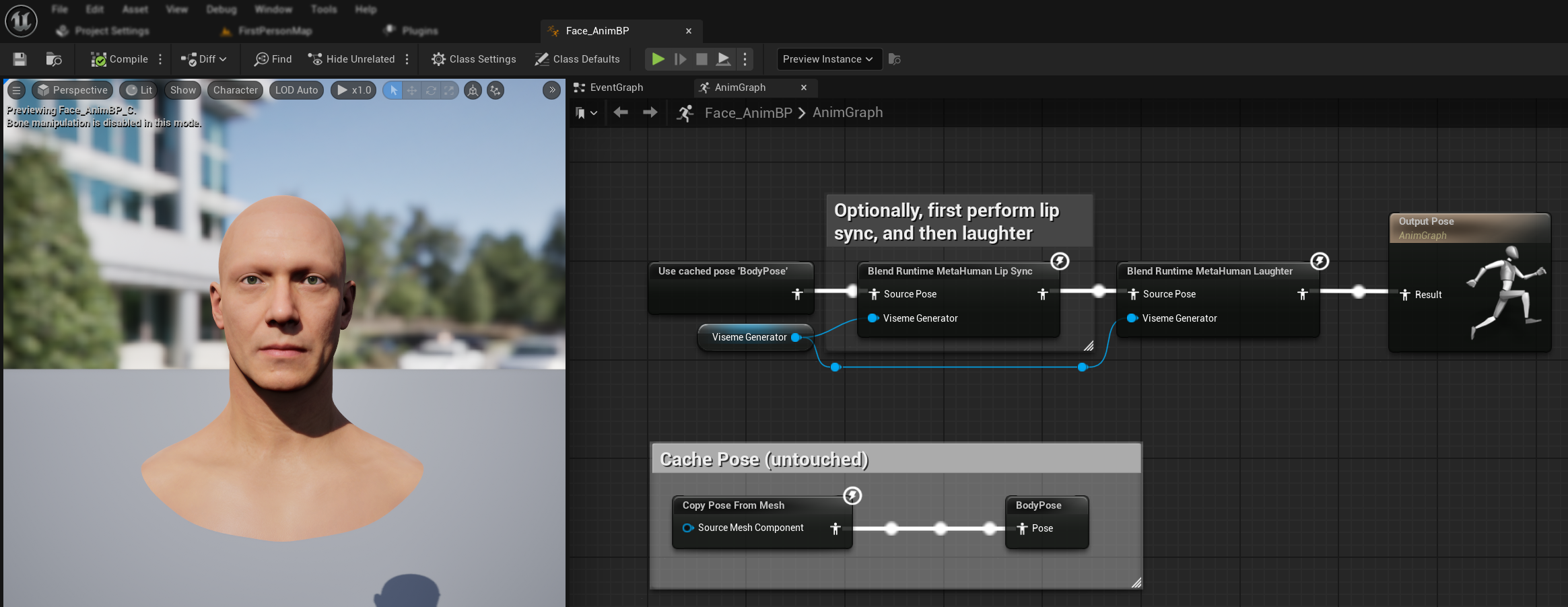 Blend Runtime MetaHuman Laughter