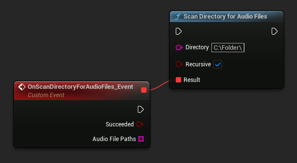 عقدة Scan Directory For Audio Files