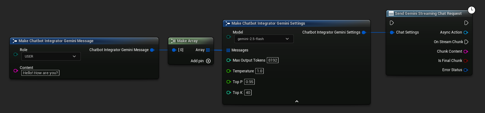 Sende Gemini Streaming-Chat-Anfrage