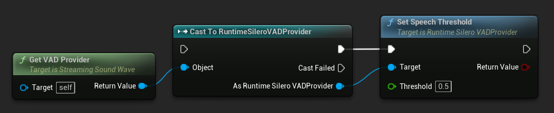 Set Speech Threshold node