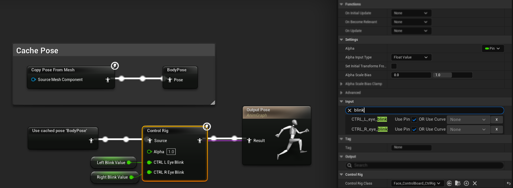 Auto Blink Anim Graph setup