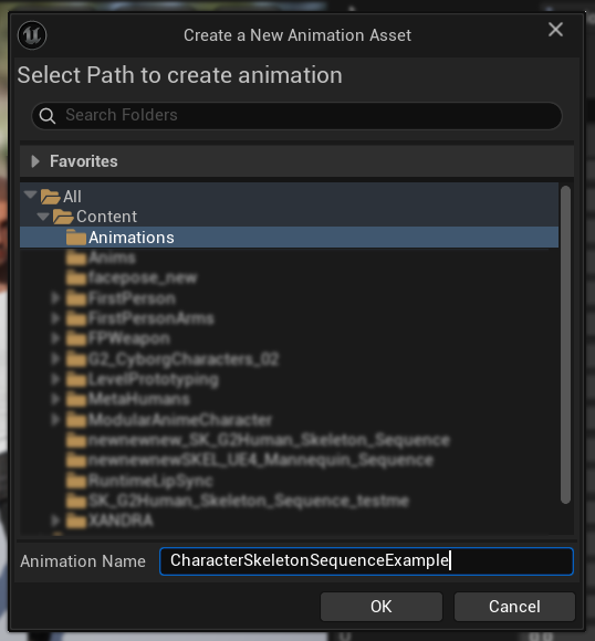 Nommage de l&#39;asset de pose de référence