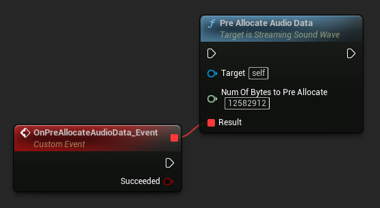 Nodo Pre Allocate Audio Data