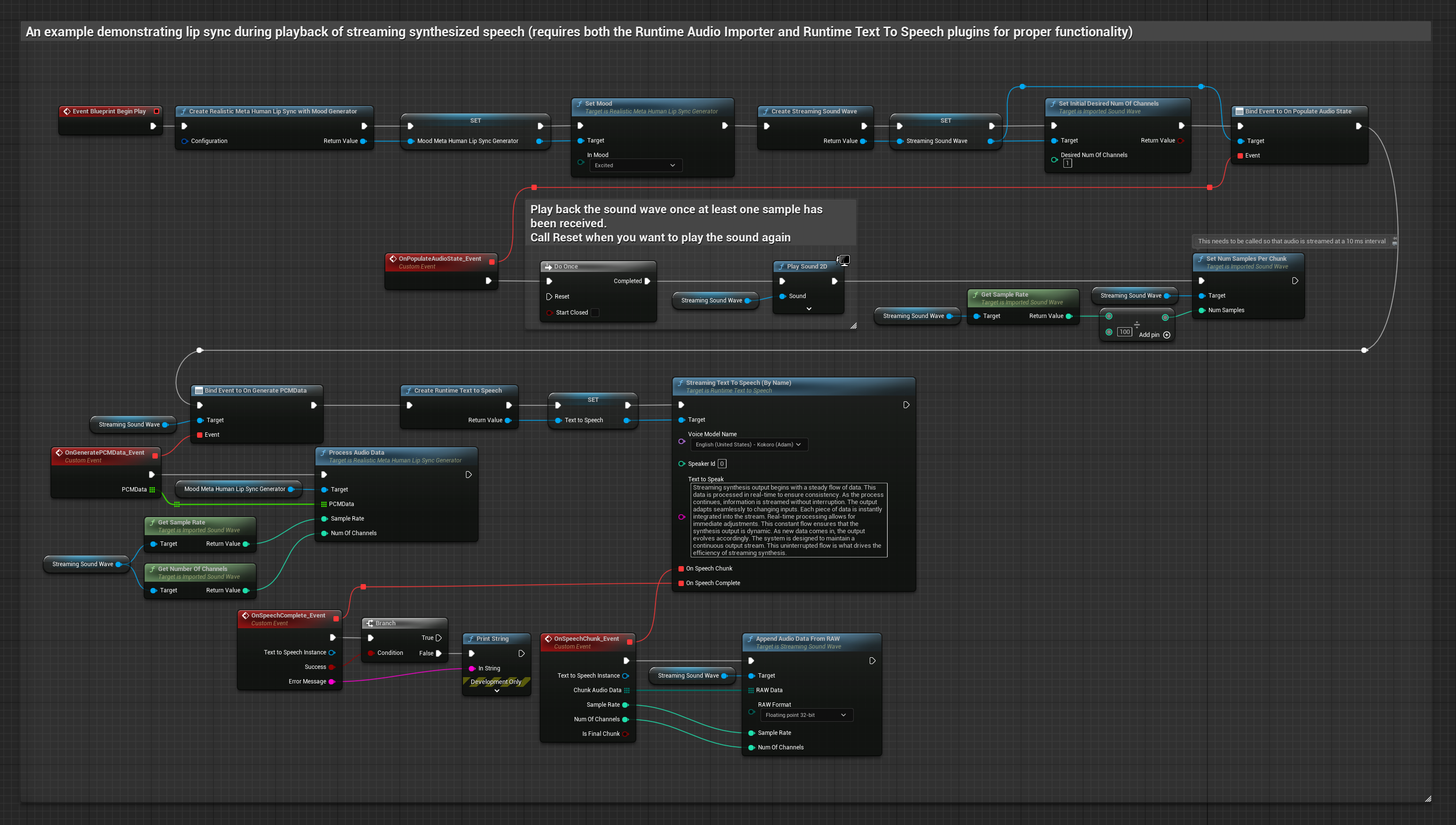 ストリーミングローカルTTSからのムード対応リップシンク