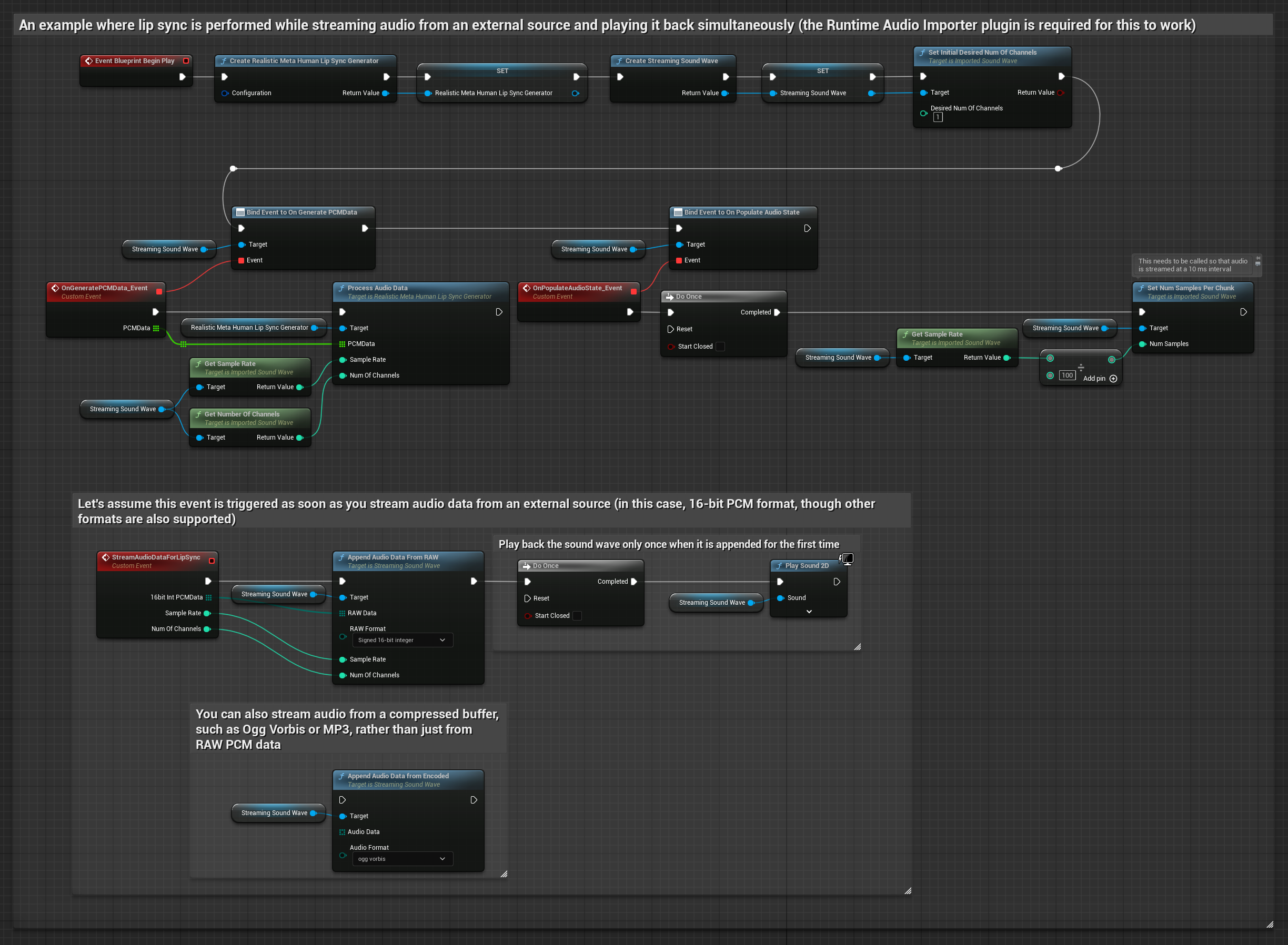 リアリスティックリップシンク（ストリーミングソースから）