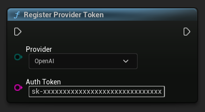 Zarejestruj Token Dostawcy w Blueprint