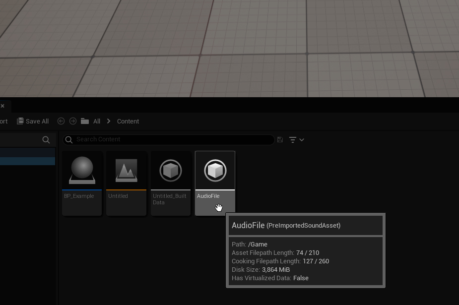 Asset de Som Pré-Importado