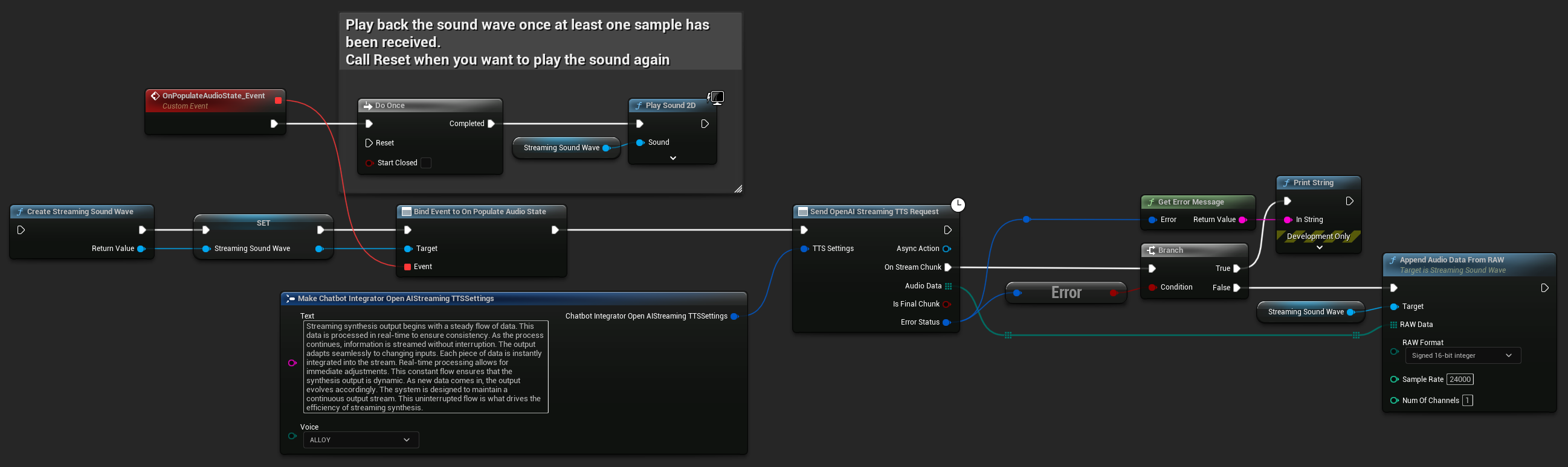 Enviar Solicitação de Streaming TTS da OpenAI