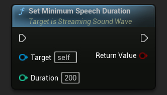 Узел Set Minimum Speech Duration