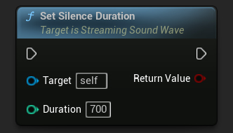 Узел Set Silence Duration