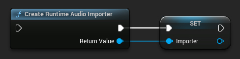 創建 Runtime Audio Importer 節點