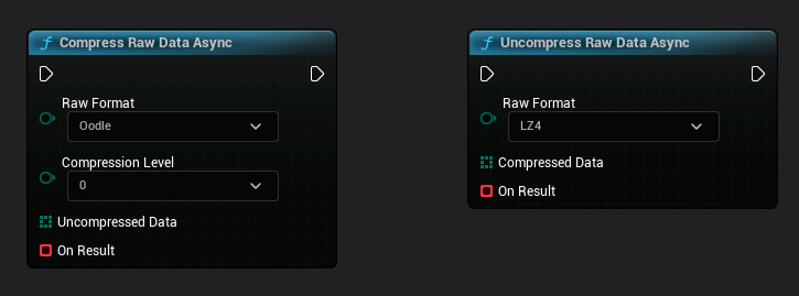 Compress Raw Data Async 和 Uncompress Raw Data Async 節點